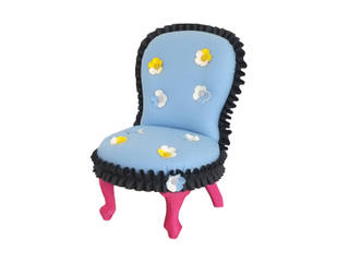 Flowers#4 Chair UU0048, Urban Upholstery Urban Upholstery Pokój dziecięcyBiurka i krzesła Drewno Niebieski