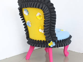 Flowers#4 Chair UU0048, Urban Upholstery Urban Upholstery Pokój dziecięcyBiurka i krzesła Tekstylia Żółty