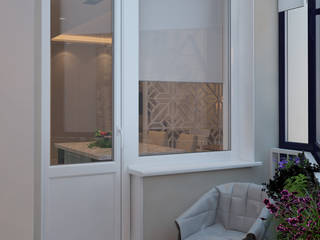 Визуализации проекта для семьи из г.Когалым, Alyona Musina Alyona Musina Balcone, Veranda & Terrazza in stile minimalista