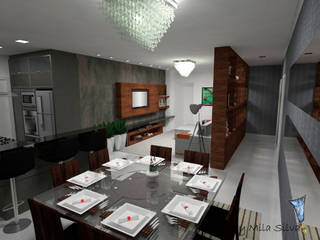 Sala e cozinha integrada, Uma idéia confortável Uma idéia confortável Eclectic style dining room MDF