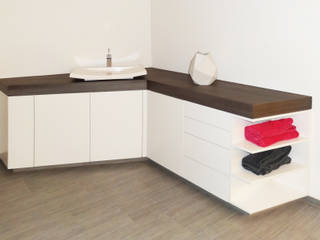 Waschtisch, herpich & rudorf GmbH + Co. KG herpich & rudorf GmbH + Co. KG Modern style bathrooms Wood-Plastic Composite