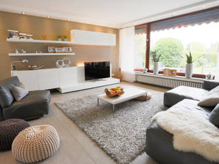 Modern gemütlich und funktional, Zimmermanns Kreatives Wohnen Zimmermanns Kreatives Wohnen Modern living room MDF White