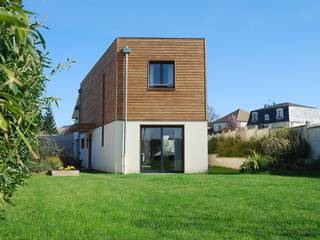 Maison ossature bois, SARA Architecture SARA Architecture Casas modernas Madeira Efeito de madeira