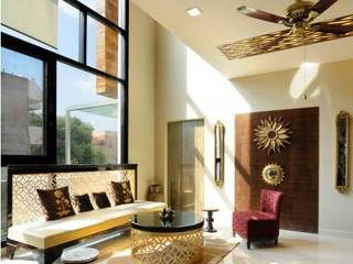 JAIPUR HOUSE, Spaces Architects@ka Spaces Architects@ka Modern living room