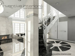 INVENTIVE INTERIORS - Ekskluzywny dom w marmurze, Inventive Interiors Inventive Interiors Classic style corridor, hallway and stairs Marble