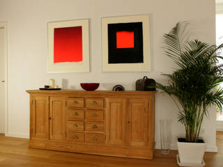 Dachgeschosswohnung, ORTerfinder ORTerfinder Modern living room Wood Orange