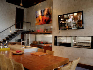 Projeto Arq. Maria Rejane Schneider, BRAESCHER FOTOGRAFIA BRAESCHER FOTOGRAFIA Rustic style dining room