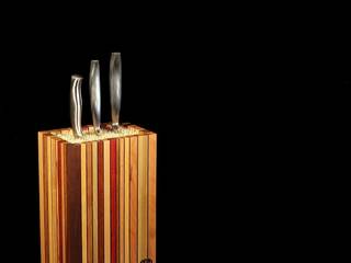Messerblock „Kahoy“, Holzverliebt Holzverliebt Nhà bếp phong cách đồng quê Gỗ Wood effect Kitchen utensils