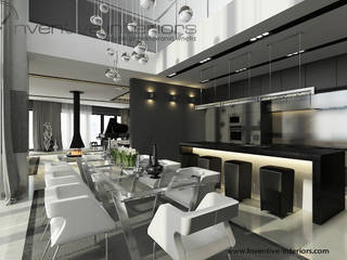 INVENTIVE INTERIORS – Projekt domu w szarościach, Inventive Interiors Inventive Interiors Classic style dining room