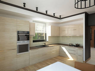 Коттедж в г.Киров, YES-designs YES-designs Minimalist kitchen