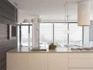 Бурдейного, Brama Architects Brama Architects Minimalist kitchen MDF