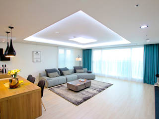 동탄2신도시 꿈의그린 44평, dual design dual design Livings de estilo moderno