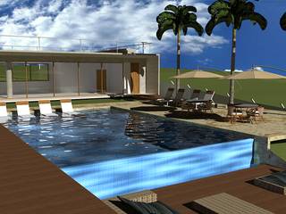 casa hc, grupo pr | arquitetura e design grupo pr | arquitetura e design Modern pool