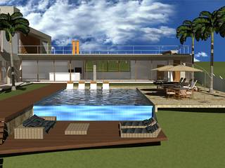 casa hc, grupo pr | arquitetura e design grupo pr | arquitetura e design Modern pool