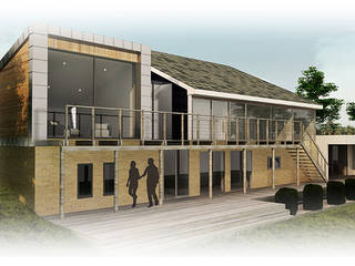 Hampden Hill, Beaconsfield , PAD ARCHITECTS PAD ARCHITECTS Modern balcony, veranda & terrace