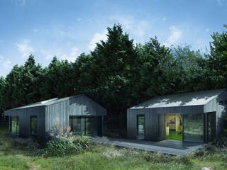 Estudios de cubierta inclinada 4, ecospace españa ecospace españa Rumah Modern Kayu Wood effect