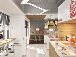 Советская Harvee, Brama Architects Brama Architects Commercial spaces چپس بورڈ