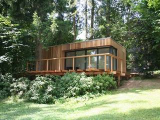 Estudios de cubierta plana 9, ecospace españa ecospace españa Rumah Modern Kayu Wood effect