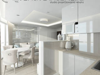 INVENTIVE INTERIORS- Projekt apartamentu nad morzem 30m2, Inventive Interiors Inventive Interiors Cocinas de estilo clásico