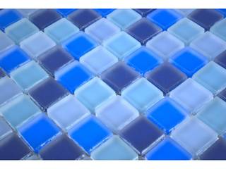 Crystal Glass Mosaic Tiles, The Mosaic Company The Mosaic Company Modern bathroom