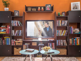 Sala de TV Idea Interior Salas multimedia de estilo clásico Muebles