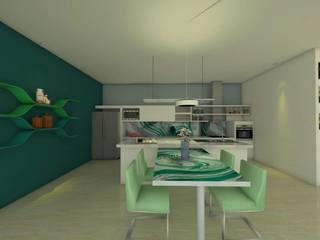 PROYECTO "CASA MODELO" -aún sin ejecutar, ER Design. @eugeriveraERdesign ER Design. @eugeriveraERdesign Modern kitchen