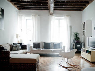 Bogino, con3studio con3studio Scandinavian style living room White