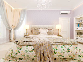Спальня "Wood violet" vol.1, Студия дизайна Дарьи Одарюк Студия дизайна Дарьи Одарюк Classic style bedroom