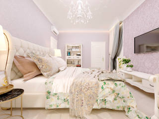 Спальня "Wood violet" vol.1, Студия дизайна Дарьи Одарюк Студия дизайна Дарьи Одарюк Habitaciones de estilo clásico