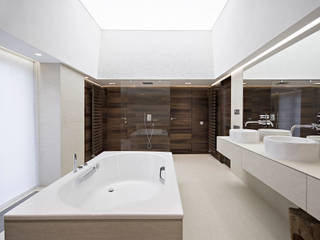 Термы, BUROWHITE BUROWHITE Modern bathroom Engineered Wood Transparent