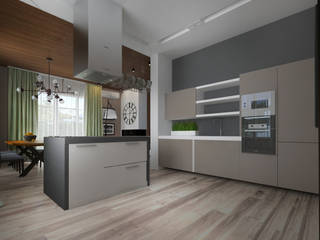 Универсальный, спокойный и достойный интерьер, Tatiana Zaitseva Design Studio Tatiana Zaitseva Design Studio Kitchen