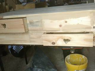 table basse coeur , Palcreassion Palcreassion Livings industriales Madera Acabado en madera