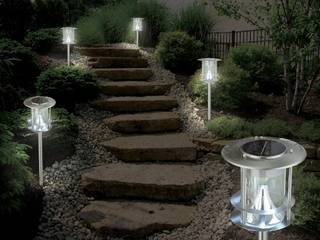 Solarstandleuchen zur sicheren Beleuchtung Ihres (Eigen-)heimes, Solarlichtladen.de Solarlichtladen.de Taman Modern Besi/Baja Metallic/Silver
