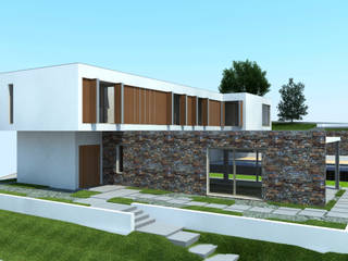 Moradia Soltroia, Miguel Ferreira Arquitectos Miguel Ferreira Arquitectos モダンな 家