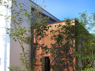 House in Yamatokoriyama, Mimasis Design／ミメイシス デザイン Mimasis Design／ミメイシス デザイン Maisons modernes Effet bois