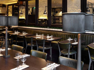 Commercial Project 1, Ben Whistler Bespoke Furniture, London Ben Whistler Bespoke Furniture, London Ruang Makan Modern Kulit Grey