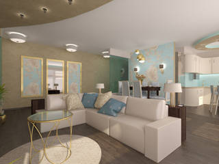 Квартира для семьи из 3х человек, Chloe Design & Decor/Anastasia Baskakova Chloe Design & Decor/Anastasia Baskakova Living room