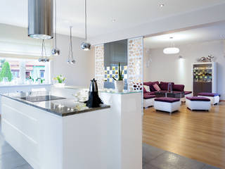mieszkanie- Połczyn Zdrój, Kameleon - Kreatywne Studio Projektowania Wnętrz Kameleon - Kreatywne Studio Projektowania Wnętrz Modern style kitchen