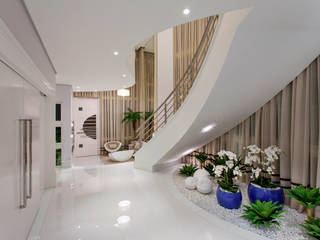 homify Modern Corridor, Hallway and Staircase