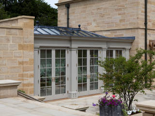 Impressive Twin Classical Orangeries Vale Garden Houses Jardin d'hiver classique Bois Effet bois