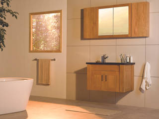Entice Wall Hung Oak Washstand Stonearth Interiors Ltd Skandinavische Badezimmer Massivholz