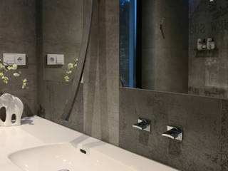 CHŁODNA ELEGANCJA, TOKA + HOME TOKA + HOME Ванная комната в стиле минимализм Бетон