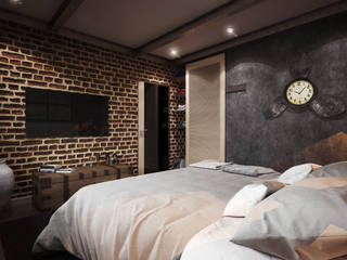 Yatak Odası, Cg Artist ibrahim ethem kısacık Cg Artist ibrahim ethem kısacık Dormitorios de estilo moderno