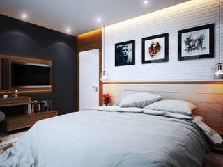 Yatak Odası , Cg Artist ibrahim ethem kısacık Cg Artist ibrahim ethem kısacık Modern style bedroom