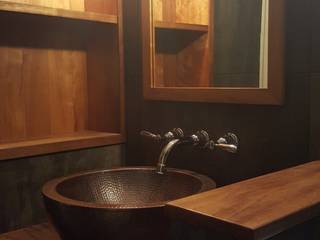 Charcoal & Copper bath and steam room, Design Republic Limited Design Republic Limited Industrial style bathrooms