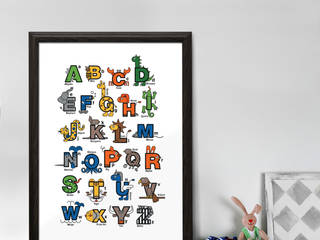 알파벳 포스터 alphabet poster , iwanna iwanna Стены и пол в стиле модерн