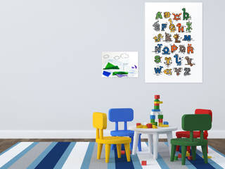 알파벳 포스터 alphabet poster , iwanna iwanna Paredes y pisos de estilo moderno