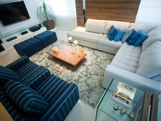 Estar e Jantar Contemporâneo, Studio Arquitetura Studio Arquitetura Modern Living Room Grey
