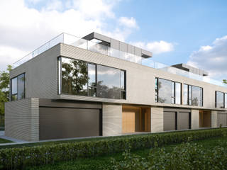 DOM NA CZEREŚNIOWEJ 9 , PAWEL LIS ARCHITEKCI PAWEL LIS ARCHITEKCI Minimalist house Bricks