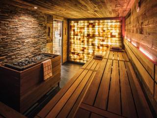 Extravagant: Hotel Vier Jahreszeiten Hamburg, corso sauna manufaktur gmbh corso sauna manufaktur gmbh Commercial spaces Holz Bernstein/Gold